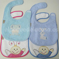 12 Baberos con velcro