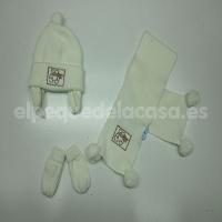 Conjunto pomp�n blanco