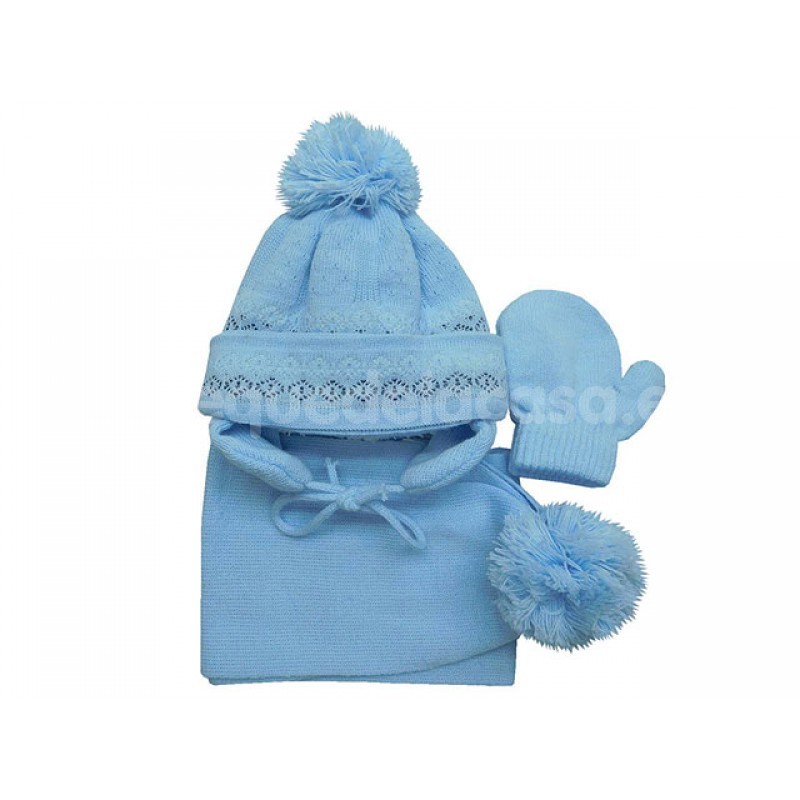 Conjunto Gorro Bufanda Y Mitones Para Bebe Conjunto Gorro Bufanda Y Mitones Para Bebe
