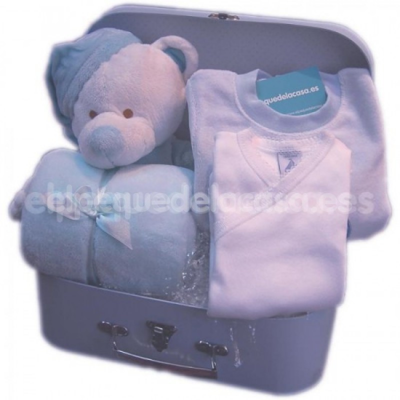Canastilla bebé maleta cuadritos xxl · Canastillas de bebé · Bebé