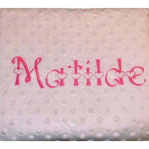 Manta Beb Corazones Personalizada