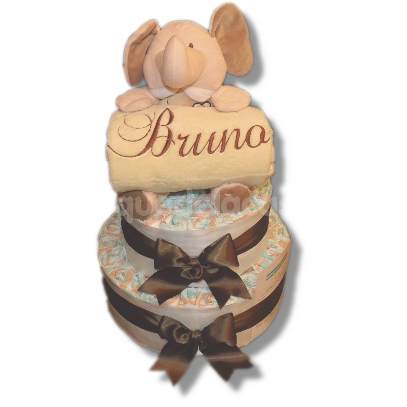 Tarta de Pañales Beige Bear - MyLittleBabies - MyLittleBabies