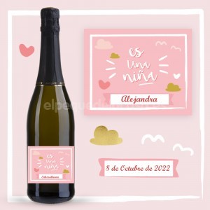 Botella vino espumoso personalizado