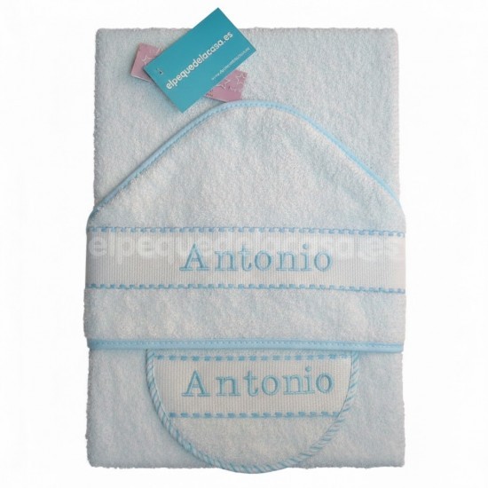 Capa de ba�o y babero 1m x 1m personalizados