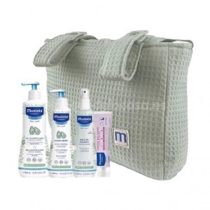 Bolso Maternal Mustela + babero personalizado